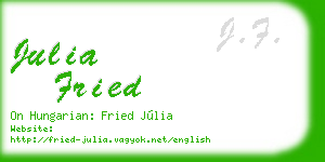 julia fried business card